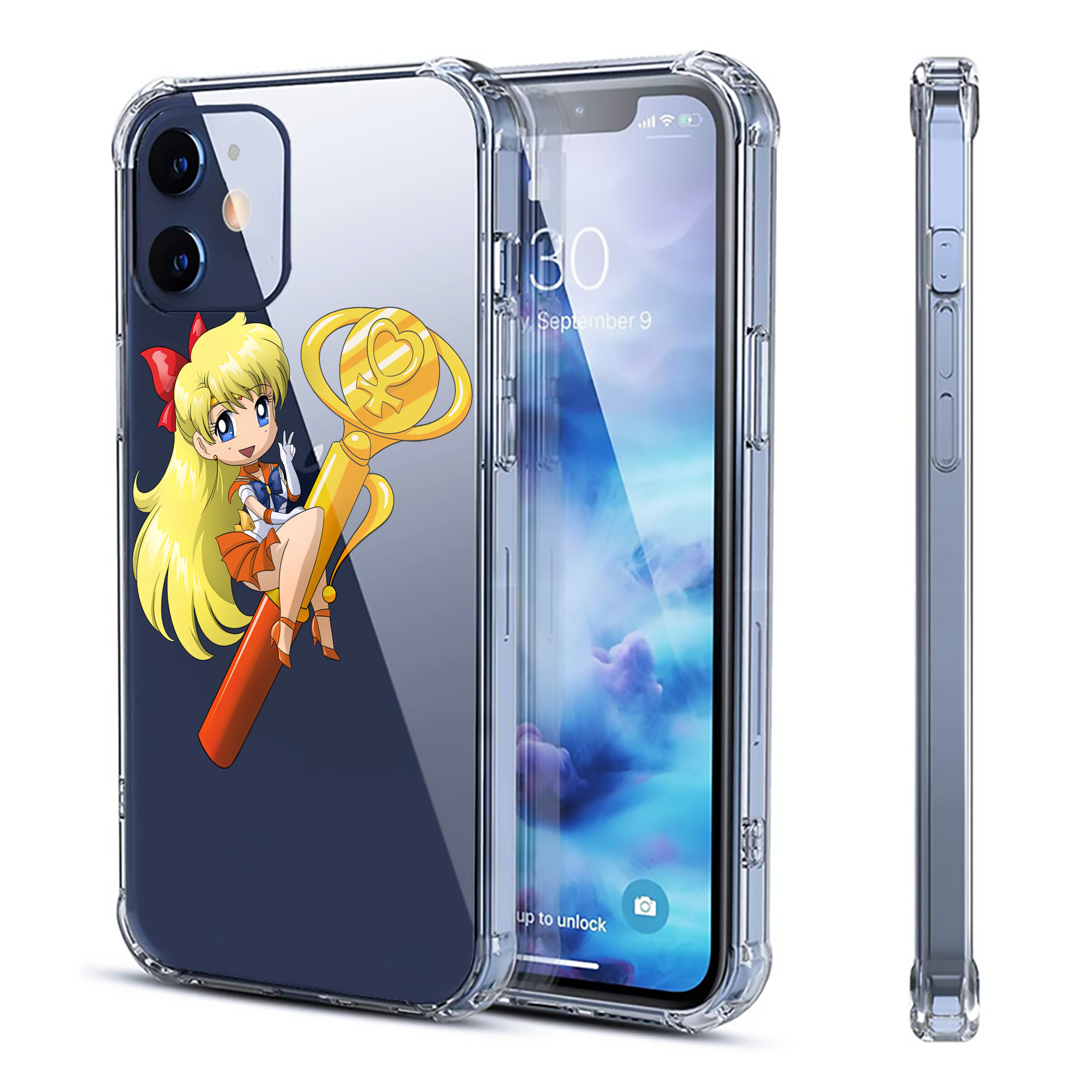 （画像用） 美少女戦士セーラームーン 愛野 美奈子 あいの みなこ Sailor Moon Aino Minako 【iPhone 12シリーズ対応】透明スマホケース（クリアソフトケース）